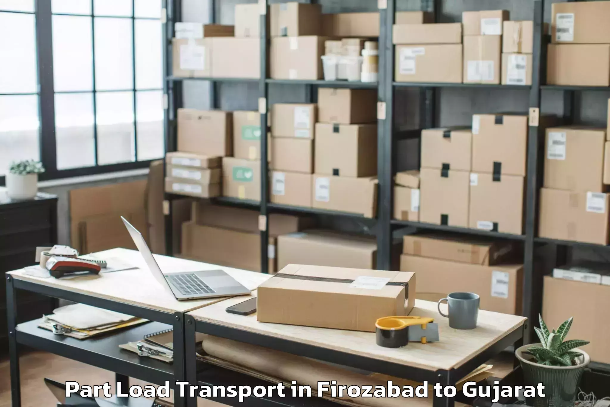 Professional Firozabad to Gandhi Nagar Part Load Transport